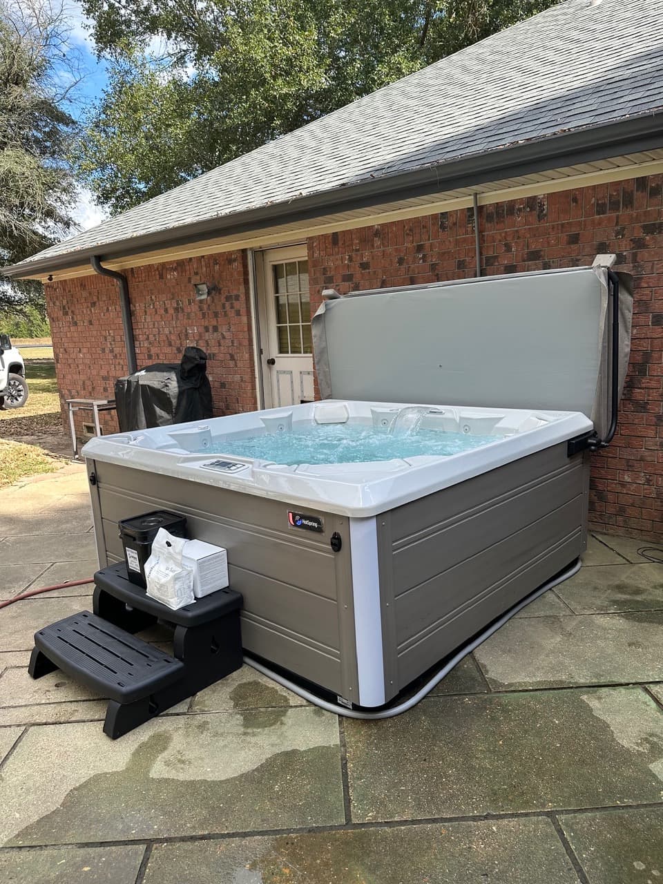 Hot tub delivered by East Texas Hot Tub Company to Lindale, Texas
