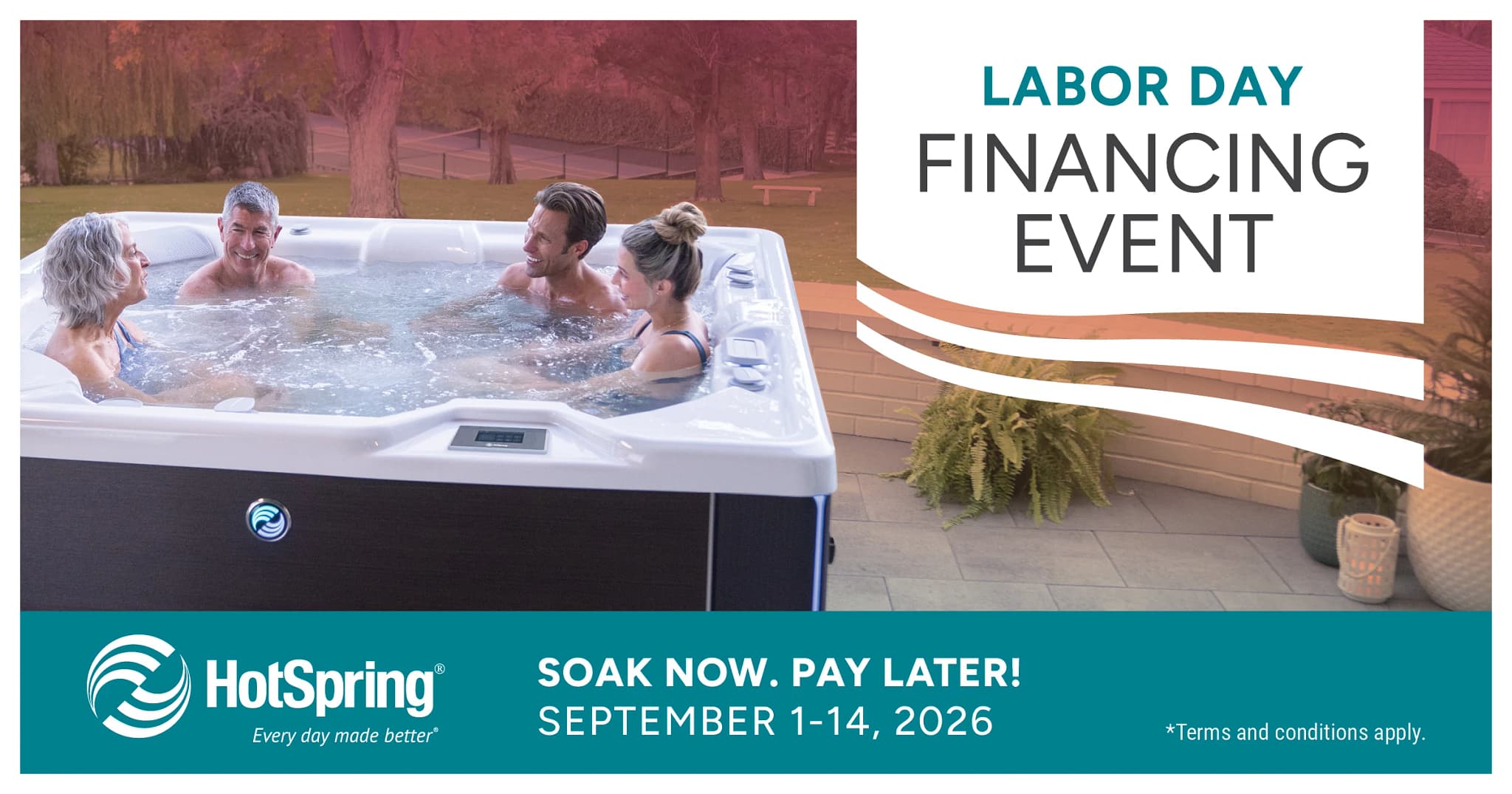 Hot Spring Labor Day Financing Event, September 1 through 14