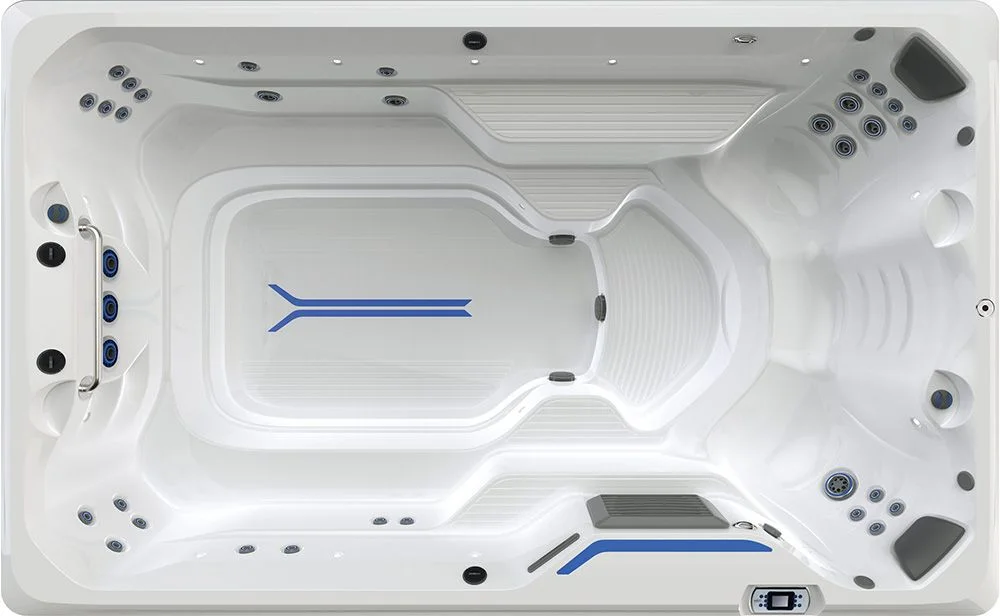 R220 Alpine White/Gray w/Music in stock at East Texas Hot Tub Co.
