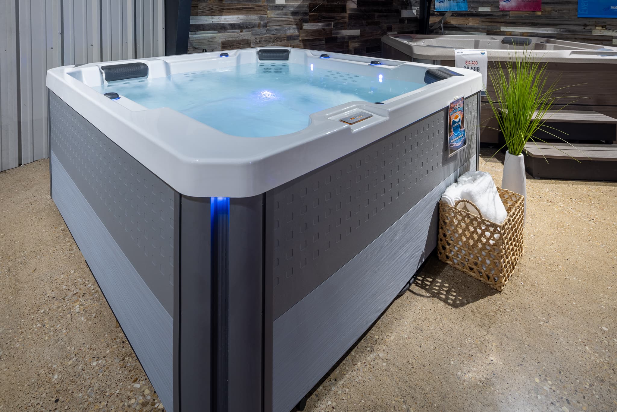 Hot Spring hot tub on the Tyler showroom floor