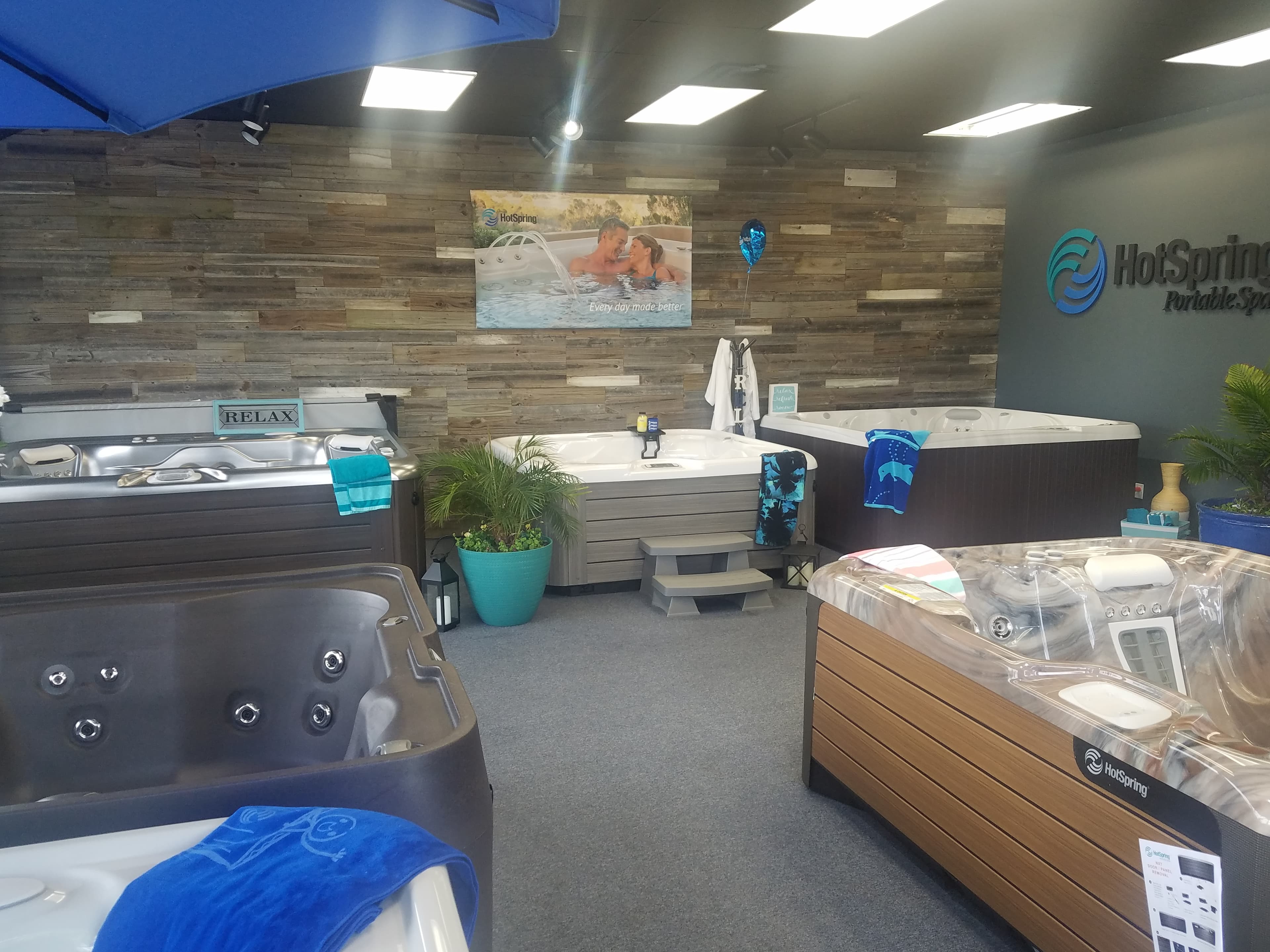 Inside the East Texas Hot Tub Longview showroom