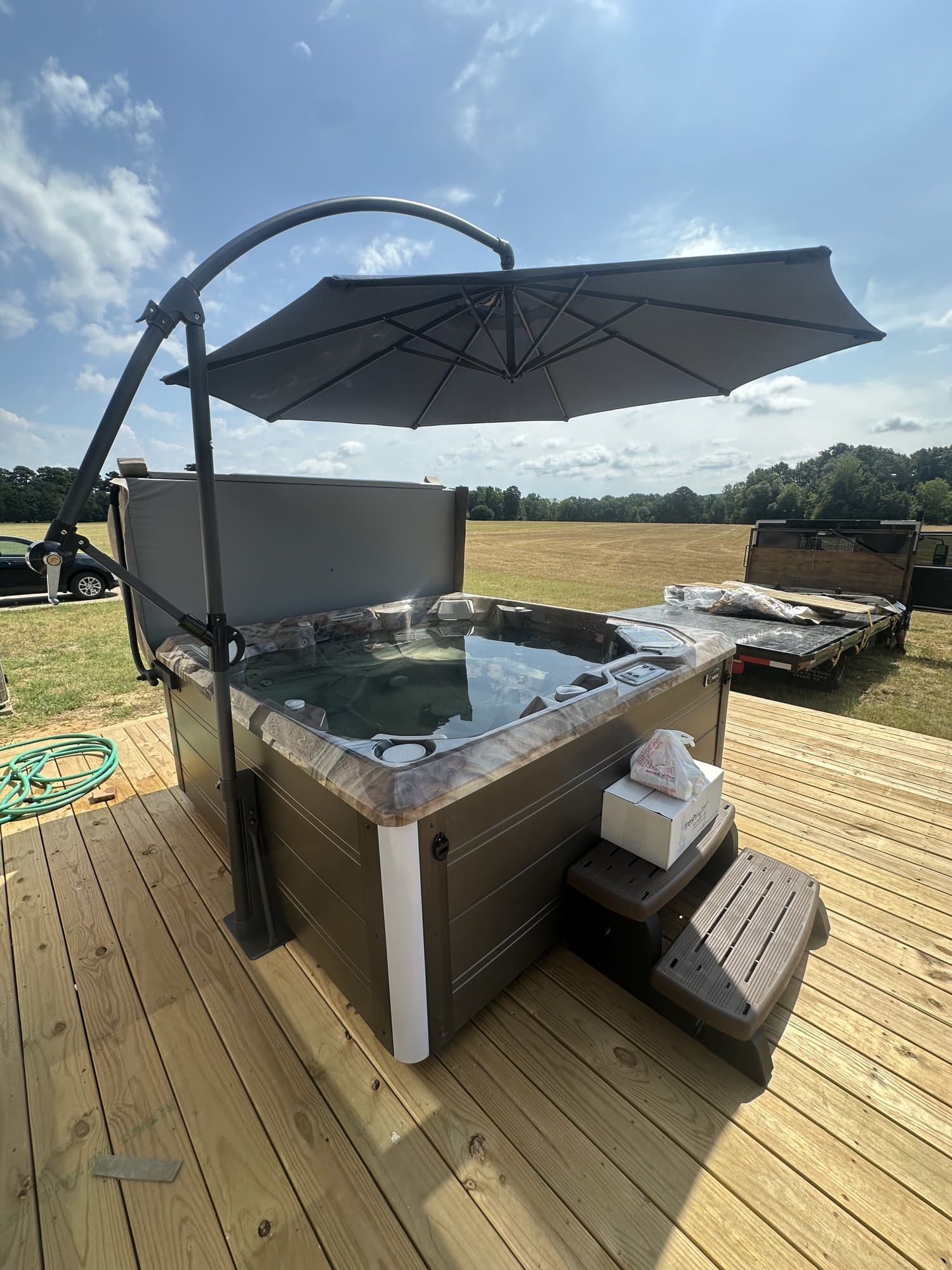 Hot tub delivered by East Texas Hot Tub Company to Lindale, Texas