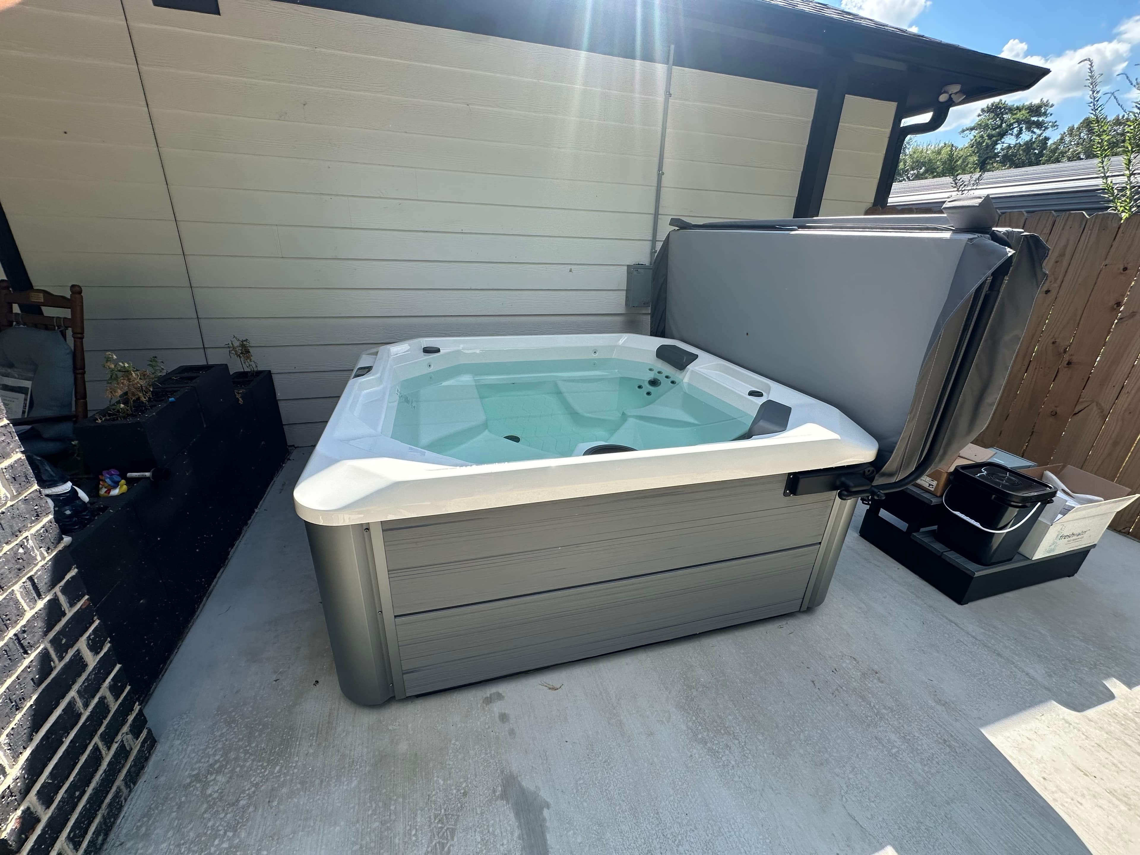 Hot tub delivered by East Texas Hot Tub Company to Longview, Texas