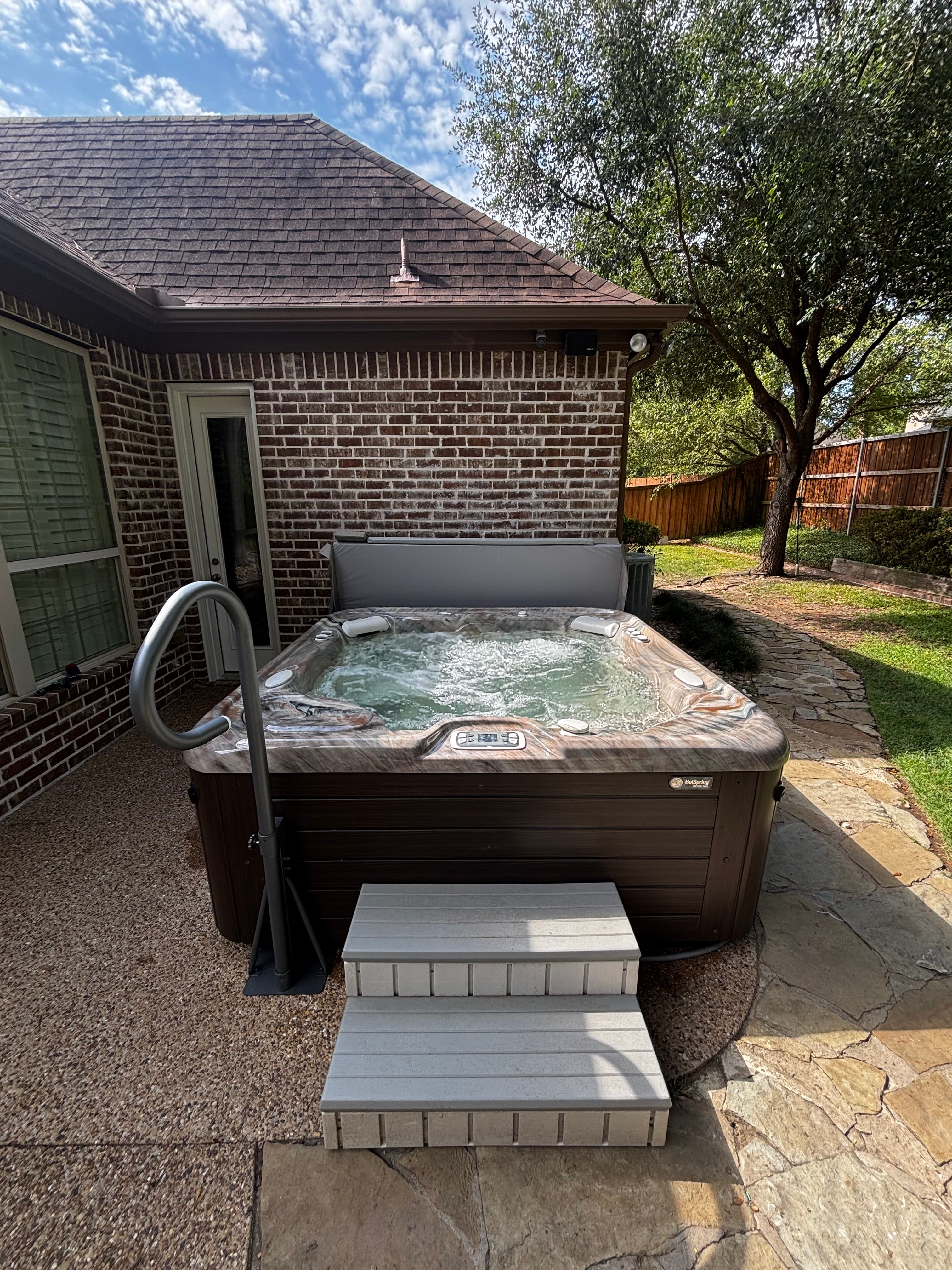 Hot tub delivered by East Texas Hot Tub Company to Tyler, Texas