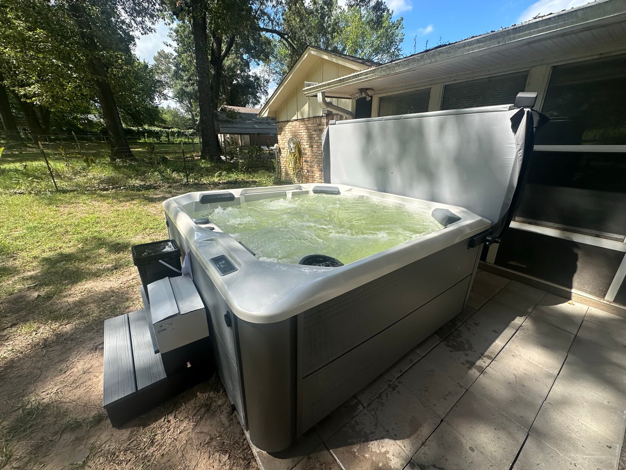 Hot tub delivered by East Texas Hot Tub Company to Tyler, Texas