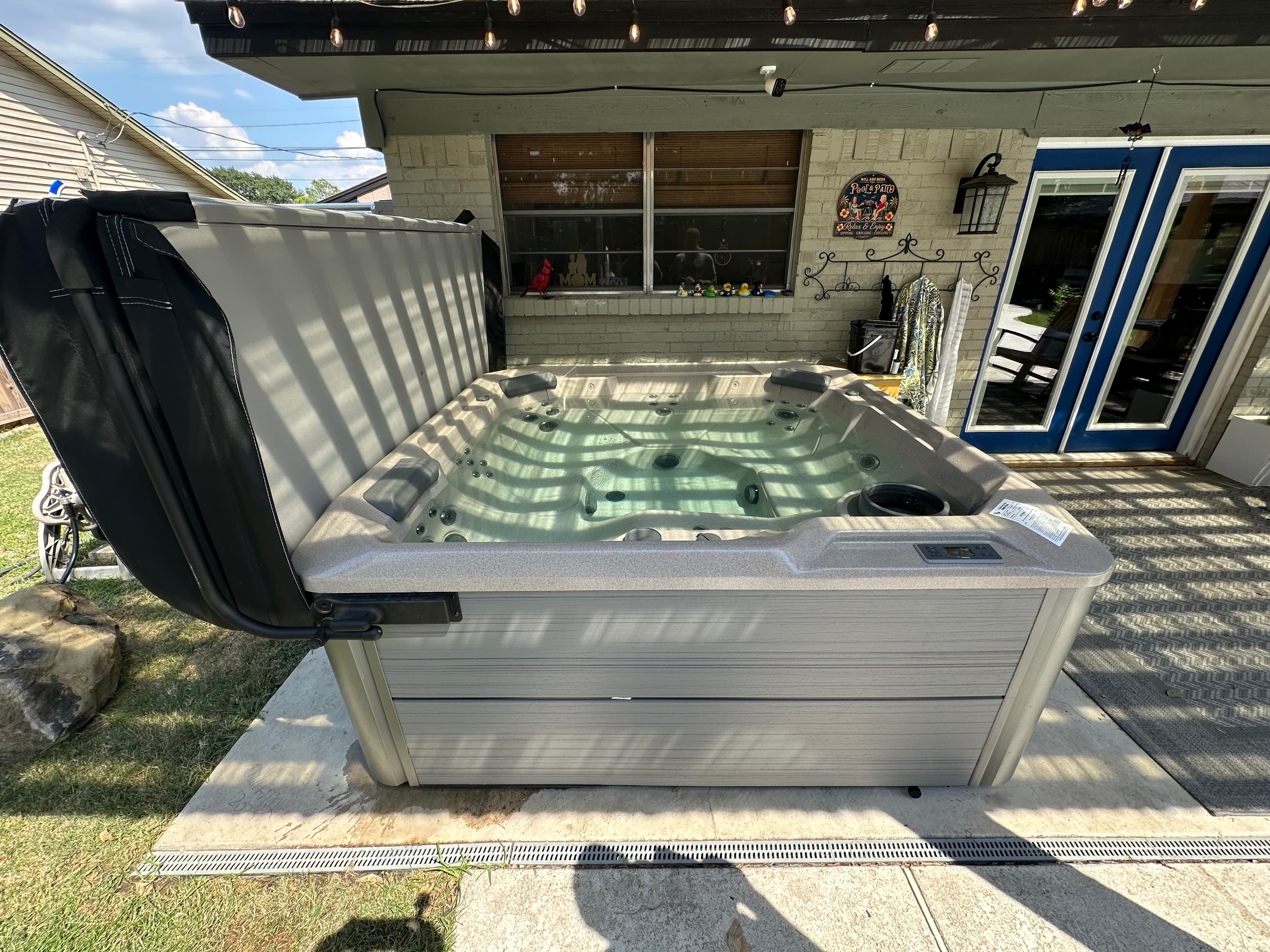 Hot tub delivered by East Texas Hot Tub Company to Greenville, Texas