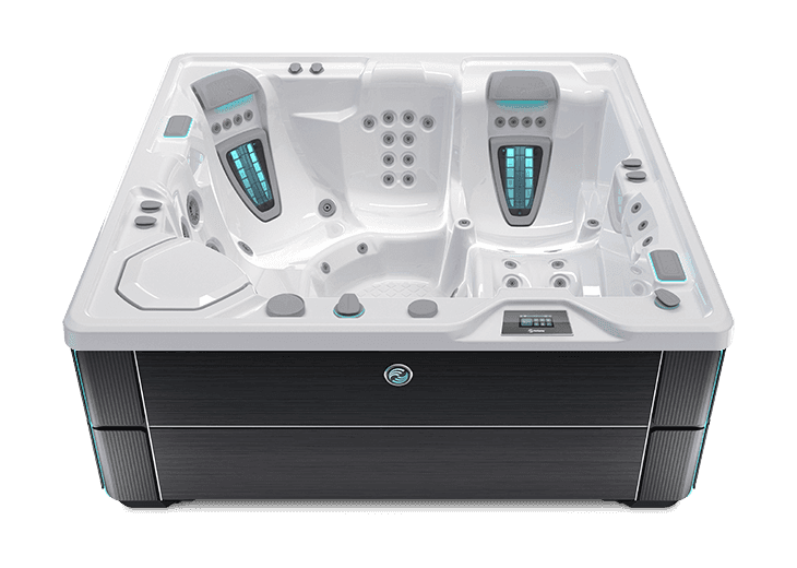 Aria in Alpine White shell with Blackwood cabinet