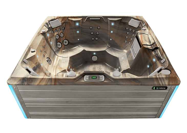 Pulse in Tuscan Sun shell with Coastal Gray cabinet