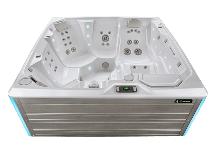 Flair in Alpine White shell with Coastal Gray cabinet