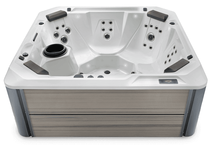 Rhythm in Alpine White shell with Almond cabinet