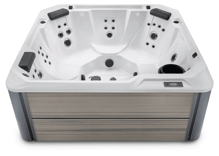 Relay in Alpine White shell with Almond cabinet